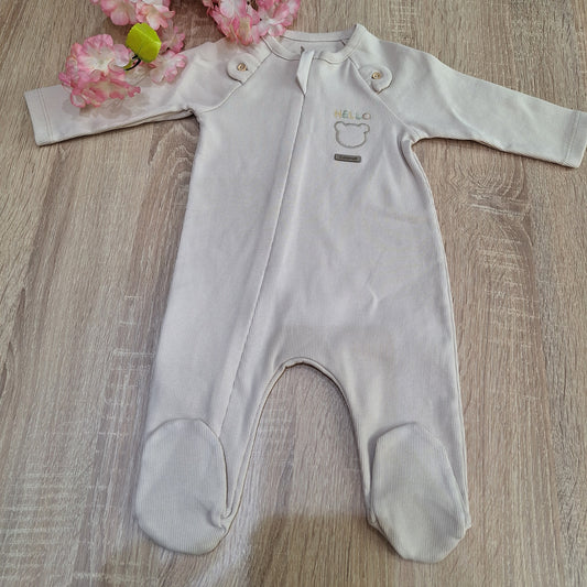 Bear zipper caramell- cotton overall