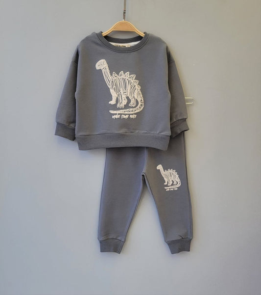 Dino grey  - cotton set