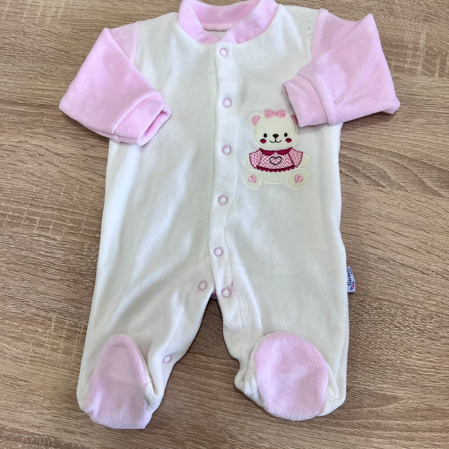 Teddy pink  - overall velvet