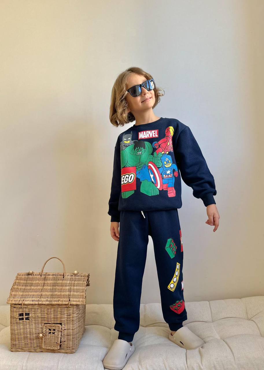 Marvel navy- fleece set