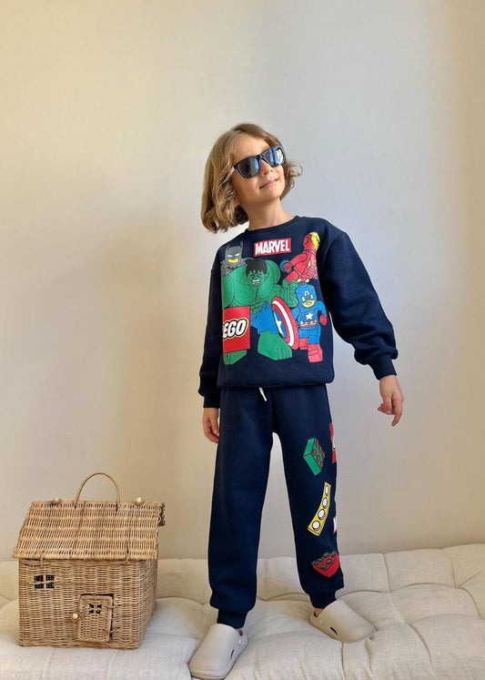 Marvel navy- fleece set
