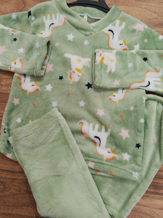 Unicorn green - fleece