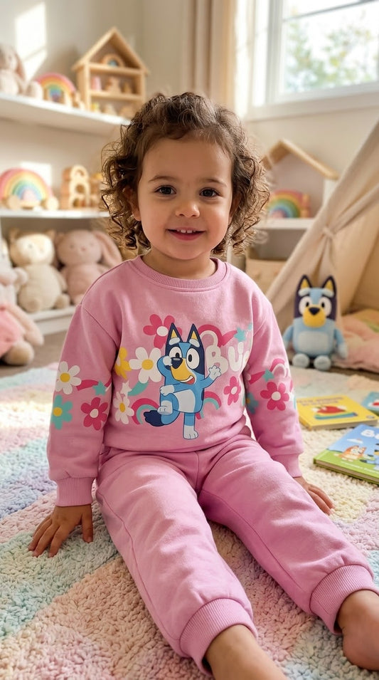 Bluey pink - Fleece set