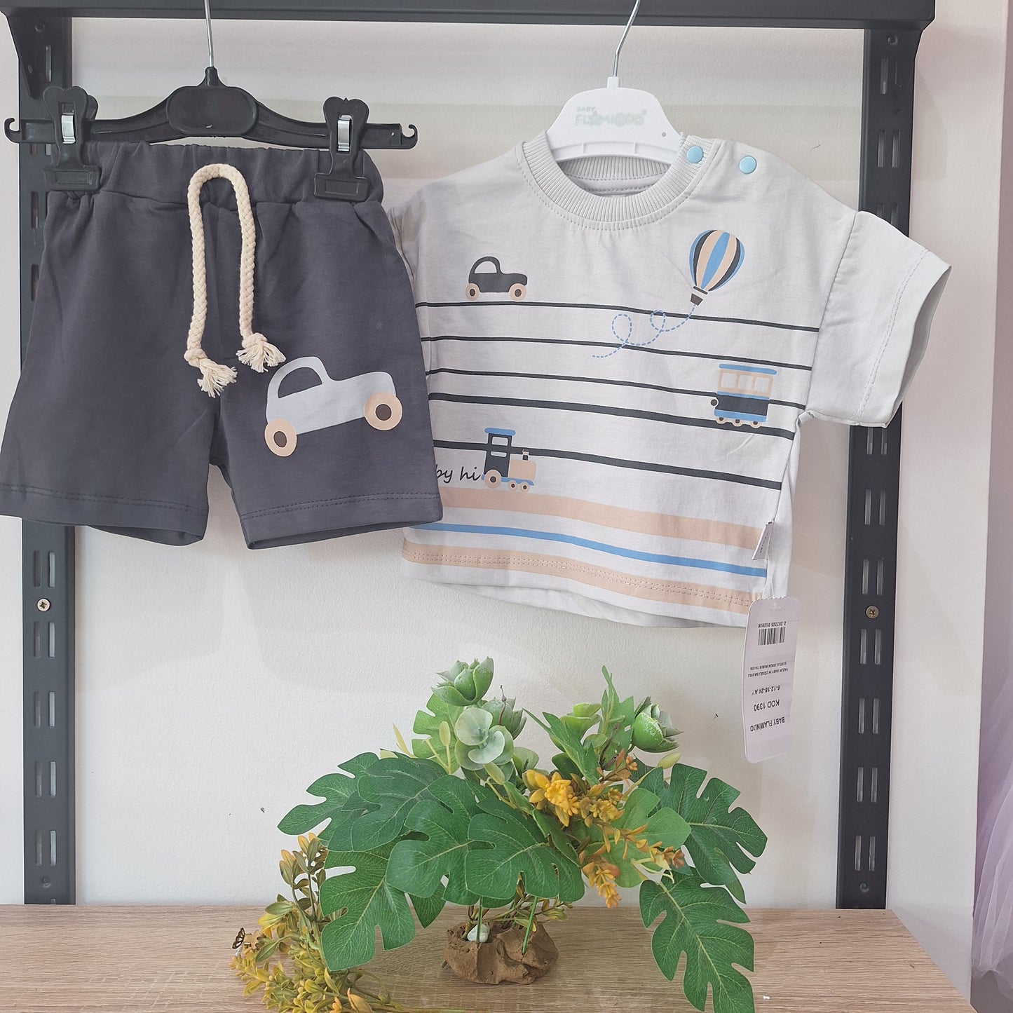 Baby hi cotton set - flamindo