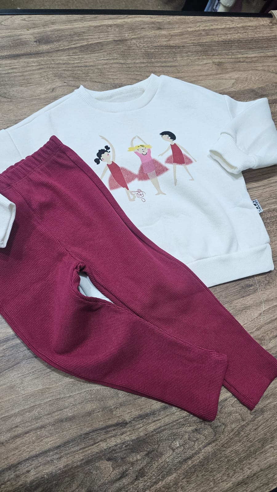 Ballet bordeaux fleece set