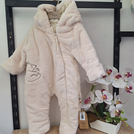 Overall rabbit beige &pink welsoft