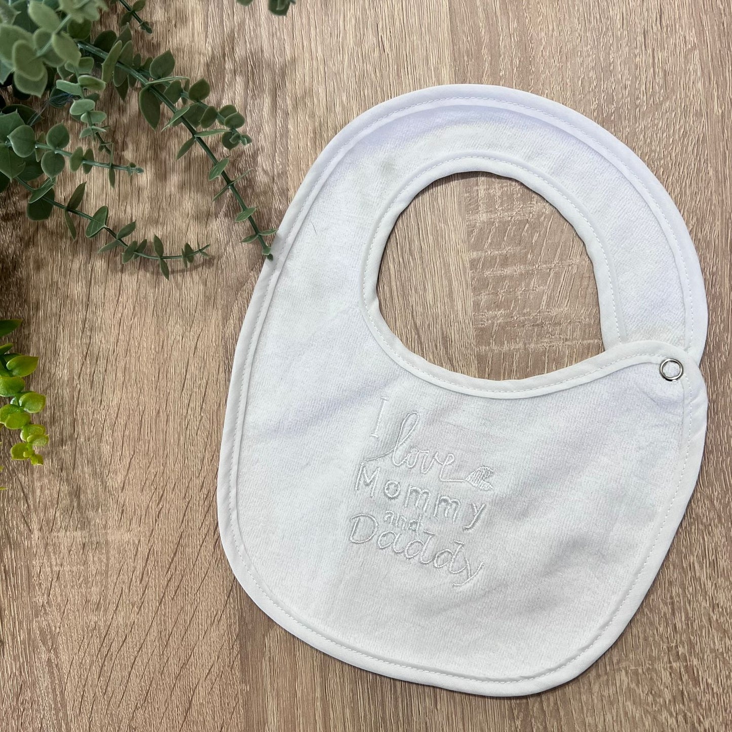 Bibs white printed