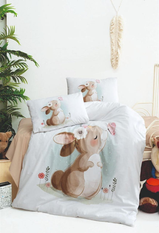 Rabbite flora duvet set