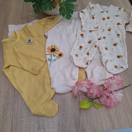 Sunflower- pack of 3 overalls