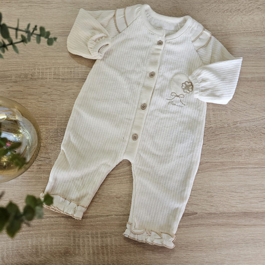 Flowery overall velvet
