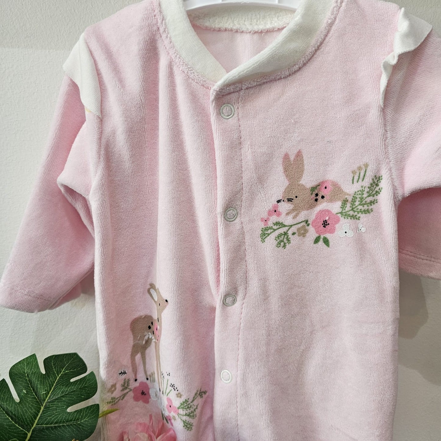 Rabbit pink  - velvet overall