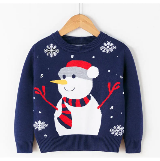 Snowman navy-  christmas sweater