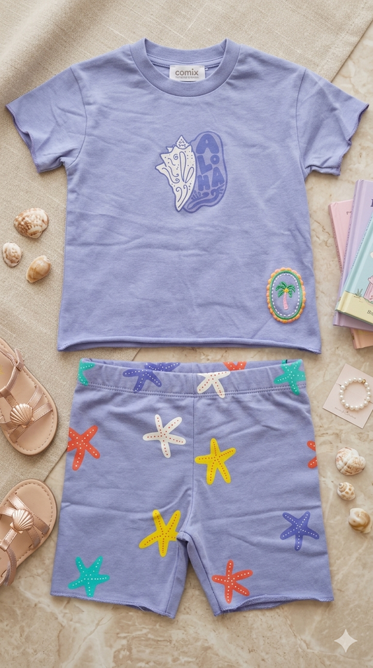 Aloha Purple Cotton Set - Comix