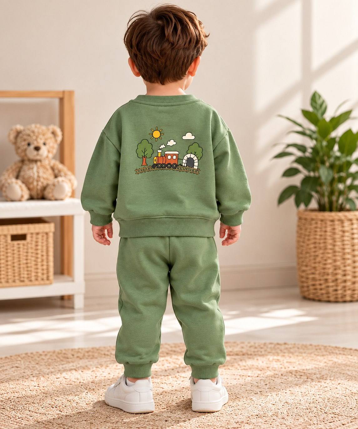 Train Green  - Cotton Set