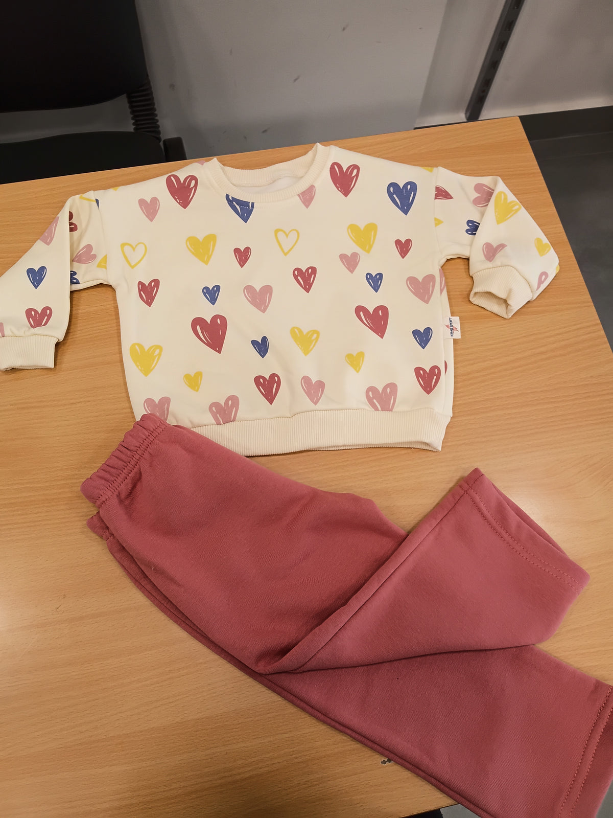 Multicolor heart - fleece set