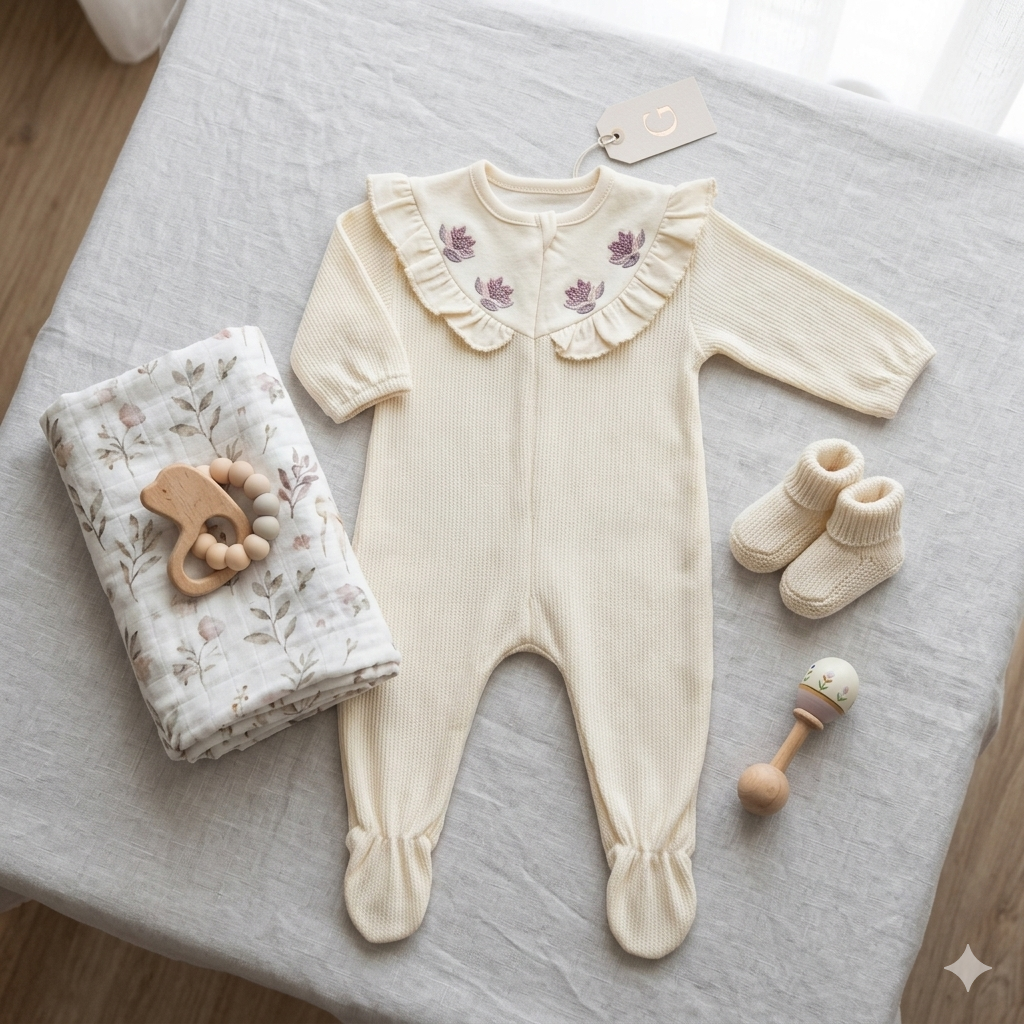 Flowers Cotton Overall _caramell