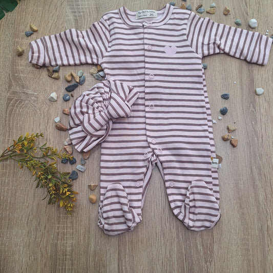 Overall lines pink cotton