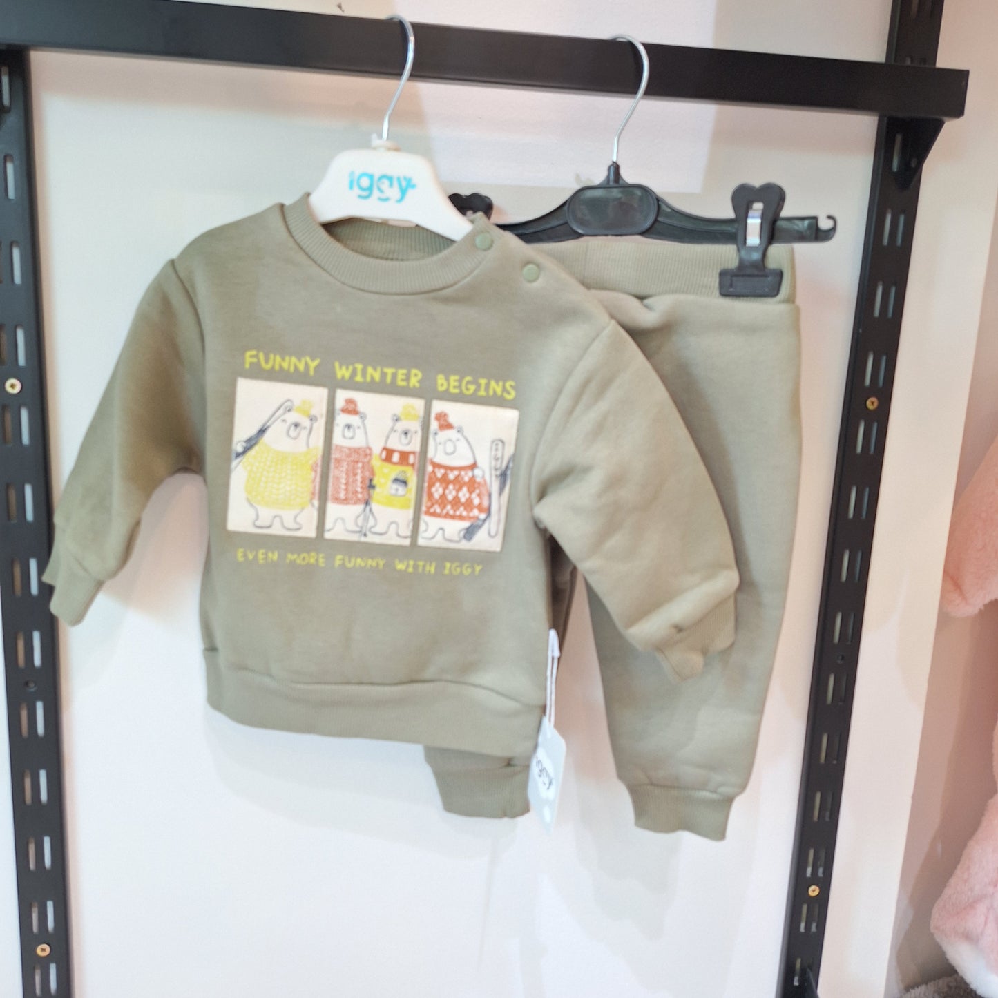 Funny winter green- fleece set
