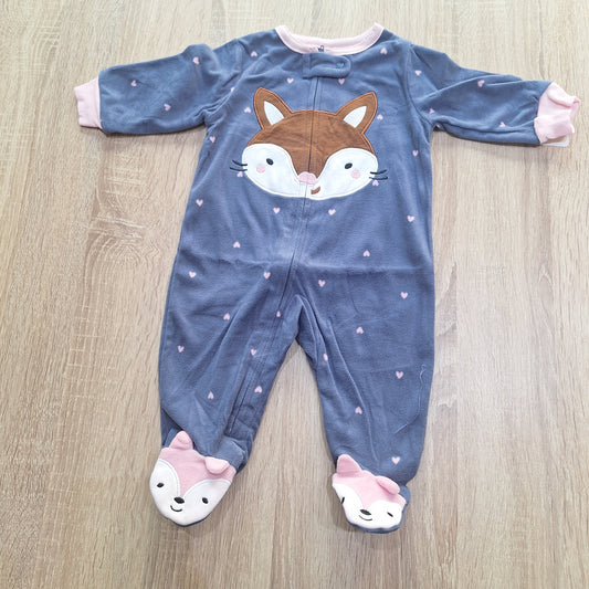 Fox navy velvet overall