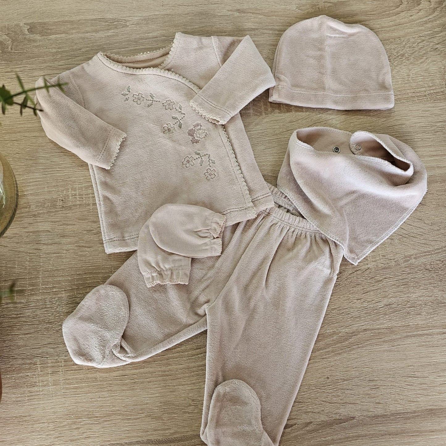 Saumon velvet - 5 pieces hospital  set