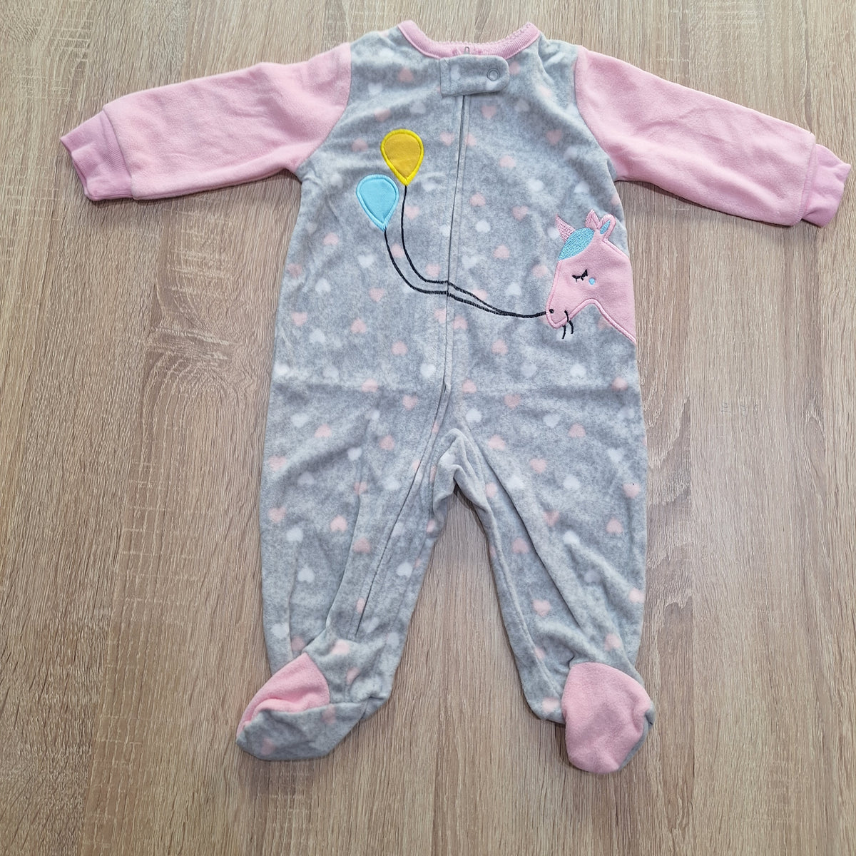 Unicorn grey velvet overall
