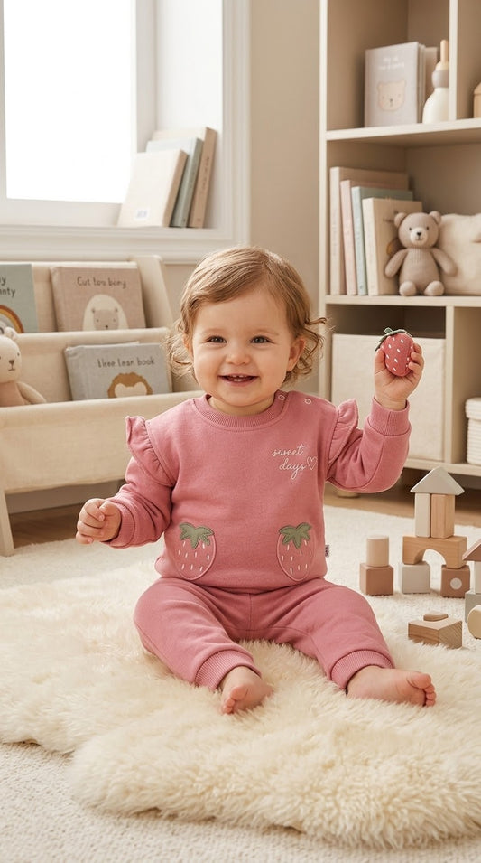 Sweet days pink  flecce set