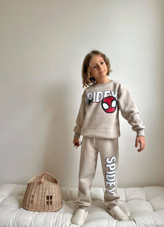 Spidey nude- fleece set
