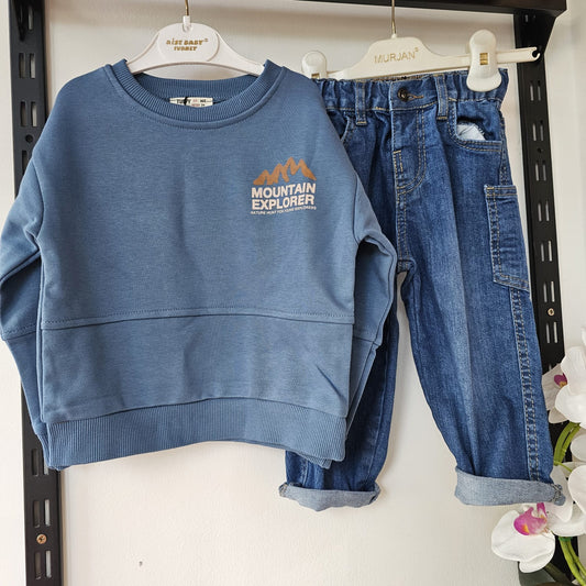 Mountain sweatshirt-cotton