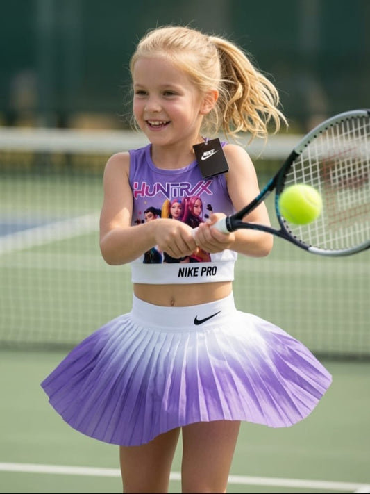 White kpop tennis set