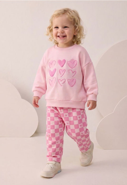 Pinky hearts - cotton set