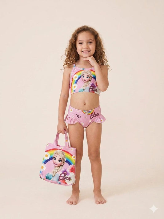 Multi unicorn swimsuit - 3 pieces set